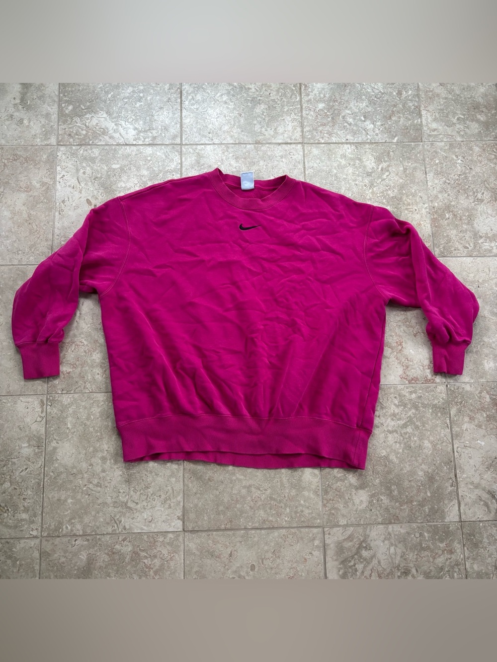 Pink Boxy Nike Pullover Sweatshirt XL